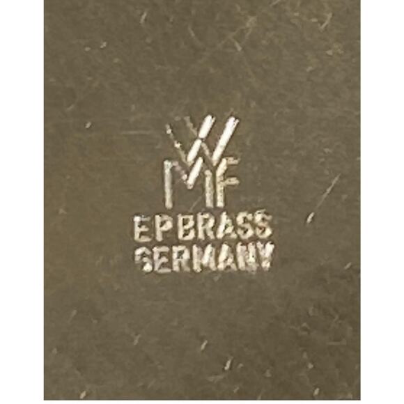 Vintage German Reticulated Round Bowl W M F Ikora Silver EP on Brass 3-Footed - Picture 8 of 9